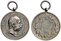 Altdeutsche Münzen und Medaillen 
 Sachsen-Albertinische Linie 
 Georg 1902-1904 
 Tragbare, silberne Prämienmedaille o.J. (verliehen 1902-1905) vo...
