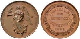 Altdeutsche Münzen und Medaillen 
 Sachsen-Dresden, Stadt 
 Bronzene Prämienmedaille 1893 unsigniert, der Ausstellung von Wohnungseinrichtungen - ge...