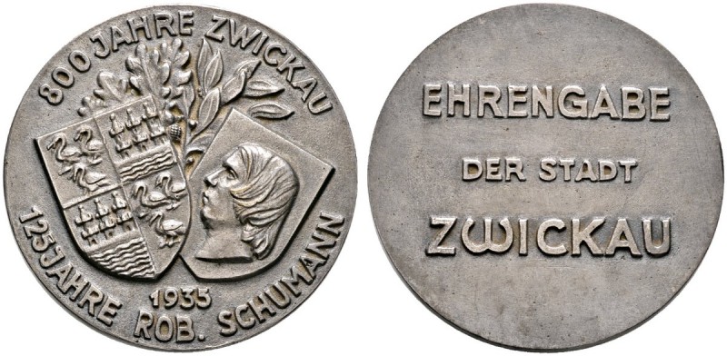 Altdeutsche Münzen und Medaillen 
 Sachsen-Zwickau, Stadt 
 Versilberte Bronze...