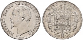 Altdeutsche Münzen und Medaillen 
 Sachsen-Meiningen 
 Bernhard Erich Freund 1803-1866 
 Doppelgulden 1854. AKS 183, J. 445, Thun 378, Kahnt 506.
...