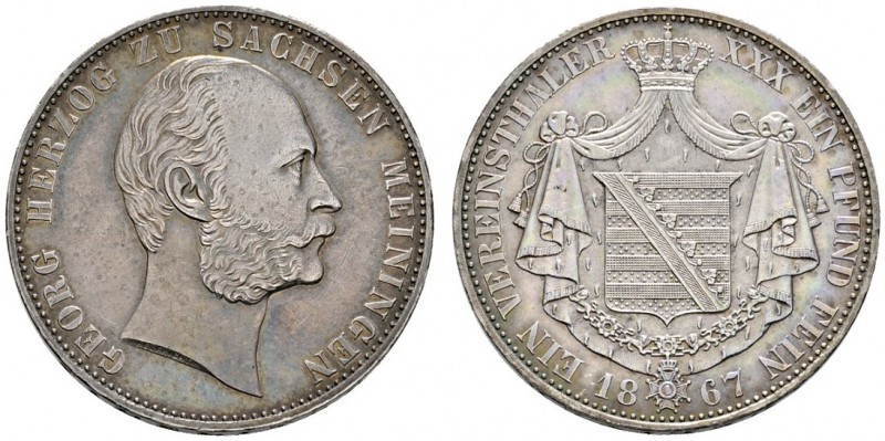 Altdeutsche Münzen und Medaillen 
 Sachsen-Meiningen 
 Georg II. 1866-1914 
 ...