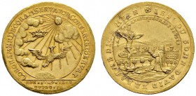 Altdeutsche Münzen und Medaillen 
 Sachsen-Coburg-Saalfeld 
 Christian Ernst und Franz Josias 1729-1745 
 Dukat o.J. (1745) auf den Tod von Johann ...