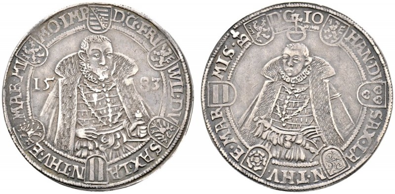 Altdeutsche Münzen und Medaillen 
 Sachsen-Alt-Weimar 
 Taler 1583 -Saalfeld-....