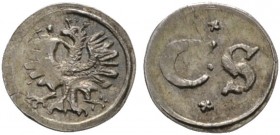 Altdeutsche Münzen und Medaillen 
 Schlesien-Breslau, Stadt 
 Silberobol o.J. (geprägt unter Ludwig II. Jagiello 1516-1526). Linksblickender schlesi...