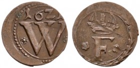 Altdeutsche Münzen und Medaillen 
 Schlesien-Breslau, Stadt 
 Kipper-Kupferheller 1621. Fr.u.S. 3473, Kopicki 8875, Slg. Kraaz 1006.
 selten in die...