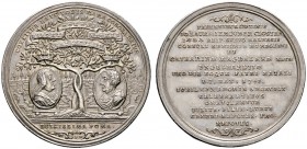 Altdeutsche Münzen und Medaillen 
 Schwäbisch Hall, Stadt 
 Silbermedaille 1748 von P.P. Werner, auf die Goldene Hochzeit und das 50-jährige Amtsjub...