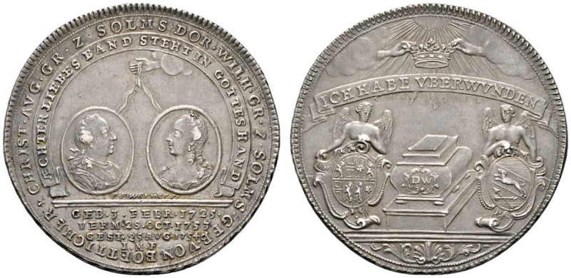 Altdeutsche Münzen und Medaillen 
 Solms- Laubach 
 Christian August 1738-1784...