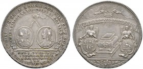 Altdeutsche Münzen und Medaillen 
 Solms- Laubach 
 Christian August 1738-1784. Konventionstaler 1754 -Nürnberg-. Stempel von P.P. Werner. Auf den T...