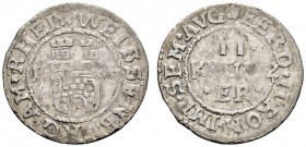Altdeutsche Münzen und Medaillen 
 Weissenburg, Stadt 
 2 Kreuzer 1633. Ähnlich wie vorher. E.u.L. -, Slg. Voltz -.
 sehr seltener Jahrgang, sehr s...