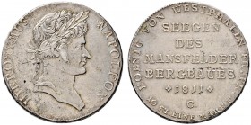 Altdeutsche Münzen und Medaillen 
 Westfalen-Königreich 
 Hieronymus Napoleon 1807-1813. Ausbeute-Konventionstaler 1811 C. AKS 24, J. 19, Thun 414, ...