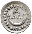 Altdeutsche Münzen und Medaillen 
 Württemberg 
 Graf Ulrich V. der Vielgeliebte 1433-1480 
 Einseitiger Pfennig o.J. (1469). Ein zweites Exemplar....