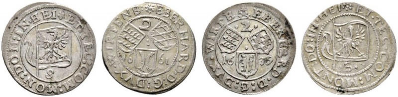 Altdeutsche Münzen und Medaillen 
 Württemberg 
 Eberhard III. 1633-1674 
 Lo...