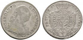 Altdeutsche Münzen und Medaillen 
 Württemberg 
 Karl Eugen 1744-1793 
 2/3 Reichstaler 1759. KR 349, Ebner 133, Dav. 1029.
 sehr selten und überd...