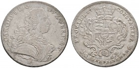 Altdeutsche Münzen und Medaillen 
 Württemberg 
 Karl Eugen 1744-1793 
 Konventionstaler 1769. KR 370, Ebner 196, Dav. 2866.
 sehr schön