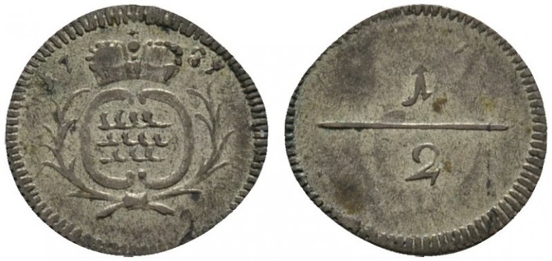 Altdeutsche Münzen und Medaillen 
 Württemberg 
 Karl Eugen 1744-1793 
 1/2 K...