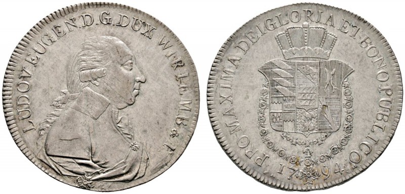 Altdeutsche Münzen und Medaillen 
 Württemberg 
 Ludwig Eugen 1793-1795 
 Kon...