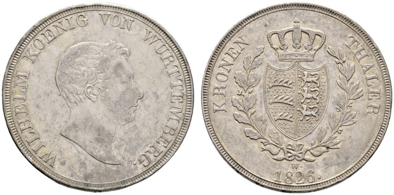 Altdeutsche Münzen und Medaillen 
 Württemberg 
 Wilhelm I. 1816-1864 
 Krone...
