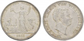 Altdeutsche Münzen und Medaillen 
 Württemberg 
 Wilhelm I. 1816-1864 
 Kronentaler 1833. Auf die Handelsfreiheit. KR 66.1a, AKS 67, J. 56, Thun 43...