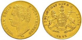 Altdeutsche Münzen und Medaillen 
 Württemberg 
 Wilhelm I. 1816-1864 
 Dukat 1848. KR 88.4, Fr. 3611, AKS 60, J. 73b, Slg. Hermann 476. 3,48 g
 s...