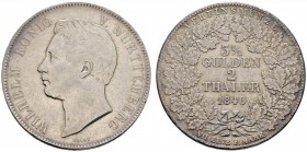 Altdeutsche Münzen und Medaillen 
 Württemberg 
 Wilhelm I. 1816-1864 
 Doppelter Vereinstaler 1840. KR 89, AKS 62, J. 71, Thun 436, Kahnt 590.
 w...