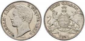 Altdeutsche Münzen und Medaillen 
 Württemberg 
 Wilhelm I. 1816-1864 
 Doppelgulden 1851. KR 91.7, AKS 76, J. 72, Thun 437, Kahnt 589.
 minimale ...