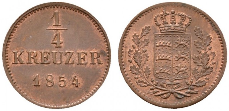 Altdeutsche Münzen und Medaillen 
 Württemberg 
 Wilhelm I. 1816-1864 
 Cu- 1...