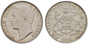 Altdeutsche Münzen und Medaillen 
 Württemberg 
 Wilhelm I. 1816-1864 
 Vereinstaler 1858. KR 107.1, AKS 77, J. 83, Thun 439, Kahnt 588.
 vorzügli...