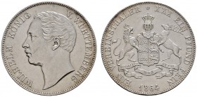 Altdeutsche Münzen und Medaillen 
 Württemberg 
 Wilhelm I. 1816-1864 
 Vereinstaler 1864. KR 107.7, AKS 77, J. 83, Thun 439, Kahnt 588.
 gutes vo...