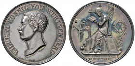 Altdeutsche Münzen und Medaillen 
 Württemberg 
 Wilhelm I. 1816-1864 
 Silberne Prämienmedaille o.J. (1838-48) von Dietelbach (Signatur A.D.), der...