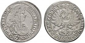Altdeutsche Münzen und Medaillen 
 Württemberg-Öls 
 Sylvius Friedrich 1664-1697 
 15 Kreuzer 1675 -Öls-. Mit Wardeinzeichen S-P (Samuel Pfahler). ...