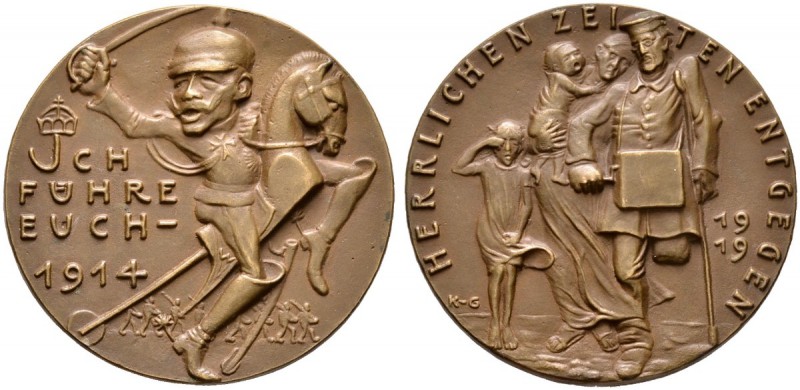 Thematische Medaillen 
 Medaillen von Karl Goetz 
 Bronzegußmedaille 1919. Auf...