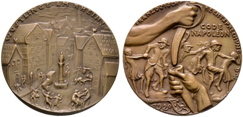 Thematische Medaillen 
 Medaillen von Karl Goetz 
 Bronzegußmedaille 1920. &qu...