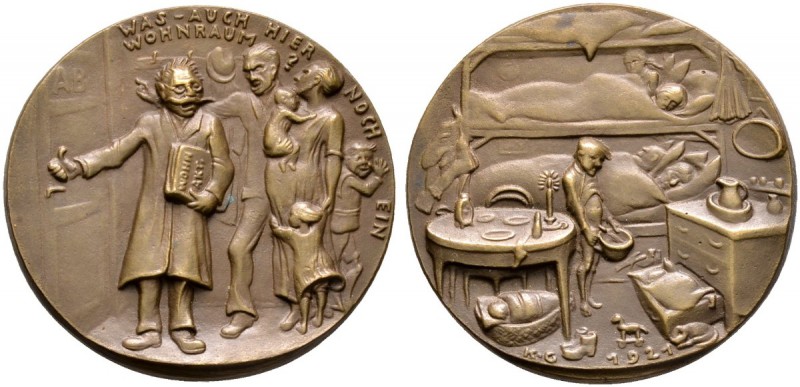 Thematische Medaillen 
 Medaillen von Karl Goetz 
 Bronzemedaille 1921. Auf di...