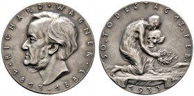 Thematische Medaillen 
 Medaillen von Karl Goetz 
 Mattierte Silbermedaille 1933. Auf den 50. Todestag Richard Wagners. Kopf des Komponisten nach li...