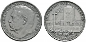 Thematische Medaillen 
 Medaillen von Karl Goetz 
 Weißmetallmedaille 1934. Auf den Tod Hindenburgs. Dessen Büste nach links / Lorbeerzweig und Kreu...