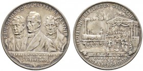 Thematische Medaillen 
 Medaillen von Karl Goetz 
 Mattierte Silbermedaille 1935. Auf die 100-Jahrfeier der Eröffnung der Ludwigsbahn. Brustbilder d...