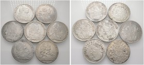 Lots altdeutscher Münzen und Medaillen 
 7 Stücke: BAYERN . Wappentaler 1754 sowie Madonnentaler 1755, 1756, 1760, 1765, 1772 und 1783.
 fast sehr s...