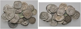 Lots altdeutscher Münzen und Medaillen 
 21 Stücke: SCHWABISCH HALL . 17x Händleinheller mit diversen Varianten sowie Einseitiger
 1/2 Kreuzer 1712 ...