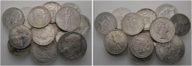 Lots altdeutscher Münzen und Medaillen 
 14 Stücke: SCHWALBACHTALER . BAYERN , Doppelgulden 1855 Mariensäule und Vereinstaler 1863; FRANKFURT , Doppe...