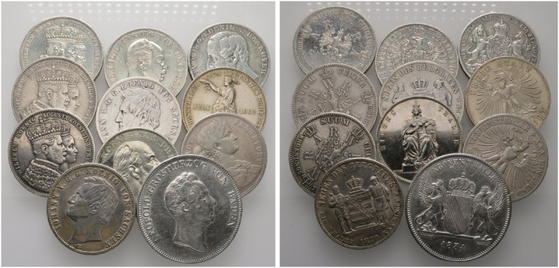 Lots altdeutscher Münzen und Medaillen 
 11 Stücke: BADEN , Kronentaler 1831; F...