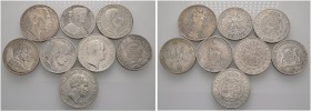 Lots altdeutscher Münzen und Medaillen 
 8 Stücke: SCHWALBACHTALER . BAYERN , Doppelgulden 1855 Mariensäule; BREMEN , Sieges­taler 1871; FRANKFURT , ...
