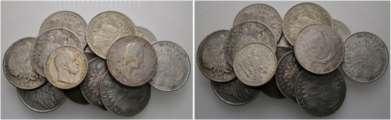 Lots altdeutscher Münzen und Medaillen 
 13 Stücke: BAYERN , Madonnentaler 1764...