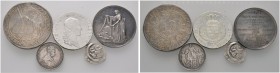 Lots altdeutscher Münzen und Medaillen 
 5 Stücke: REGENSBURG , Dickpfennig um 1230/40 (Emmerig 242); SACHSEN , Taler 1602 (bear­beitet) und 2/3 Tale...