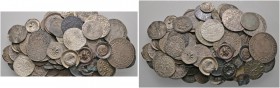 Lots altdeutscher Münzen und Medaillen 
 Ca. 100 Stücke: Kleinmünzen vom Denar/Pfennig bis zum 20 Kreuzer verschiedener Prägberechtigter in Silber, B...
