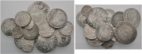 Lots altdeutscher Münzen und Medaillen 
 15 Stücke: Kleinmünzen und Teilstücke bis zum 1/3 Taler in Silber von Brandenburg-Ansbach, Braunschweig, Nür...