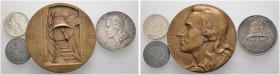 Lots altdeutscher Münzen und Medaillen 
 4 Stücke: Medaillen auf FRIEDRICH SCHILLER . Bronzemedaille 1905 von Mayer und Wilhelm, auf seinen 100. Tode...
