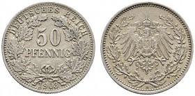 Deutsche Münzen und Medaillen ab 1871 
 Kleinmünzen 
 50 Pfennig 1903 A. J. 15.
 sehr schön-vorzüglich/vorzüglich
