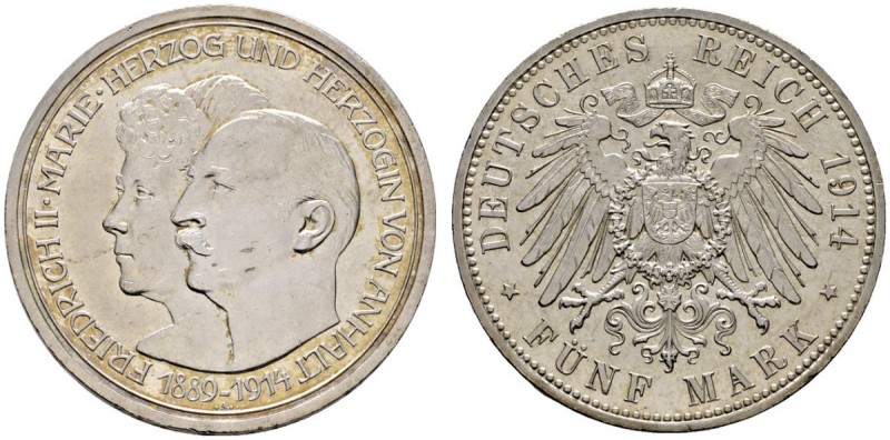 Deutsche Münzen und Medaillen ab 1871 
 Silbermünzen des Kaiserreiches 
 Anhal...