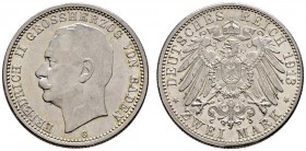Deutsche Münzen und Medaillen ab 1871 
 Silbermünzen des Kaiserreiches 
 Baden 
 Friedrich II. 1907-1918. 2 Mark 1913 G. J. 38.
 vorzüglich-Stempe...
