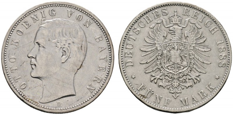 Deutsche Münzen und Medaillen ab 1871 
 Silbermünzen des Kaiserreiches 
 Bayer...